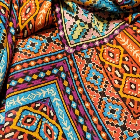 Boho Cold-Shoulder Flowy Vacay Vibe Shift Dress M - Picture 4 of 4